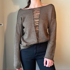 Elizabeth and James Brown Sweater